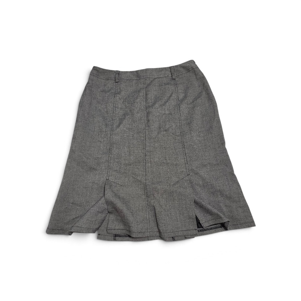 INC International Concepts Gray Ruffle Hem Skirt Size 8